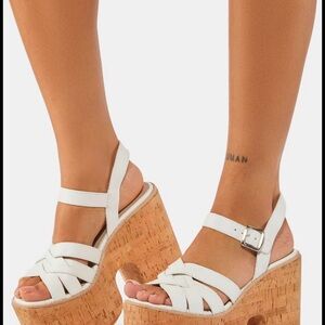 Crown Vintage Cream Platform Sandals